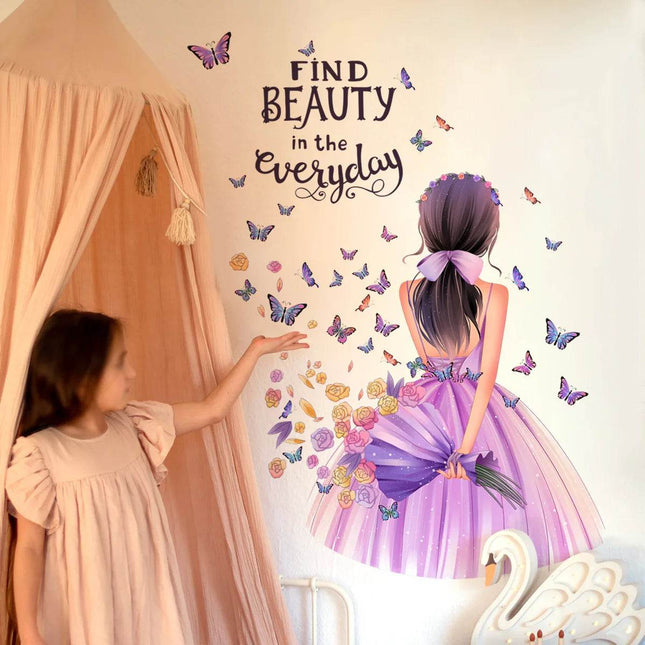 Moon Girl Vinyl Child 3D Wall Sticker - 3D Wall Sticker - Fantasy Star - Mad Fly Essentials