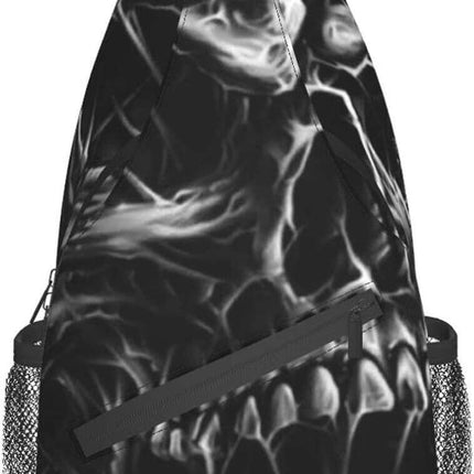MoonBiffy Men's Fashion Men Alien 3D Crossbody Sling Bags