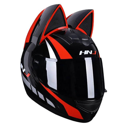 Cat Ear Full Face Motorcycle Helmet - Motorcycle Helmet - KEMiMOTO - Mad Fly Essentials