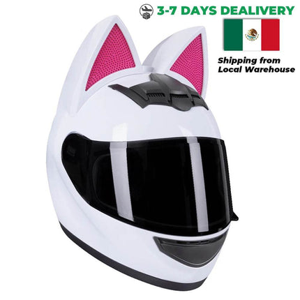 Cat Ear Full Face Motorcycle Helmet - Motorcycle Helmet - KEMiMOTO - Mad Fly Essentials