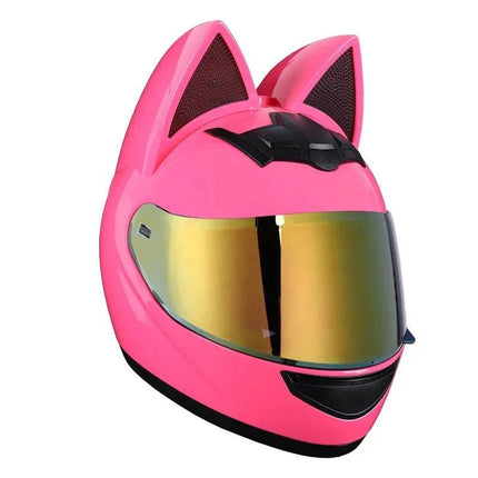 Cat Ear Full Face Motorcycle Helmet - Motorcycle Helmet - KEMiMOTO - Mad Fly Essentials