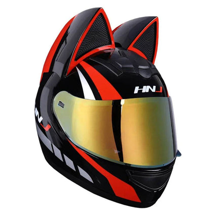 Cat Ear Full Face Motorcycle Helmet - Motorcycle Helmet - KEMiMOTO - Mad Fly Essentials