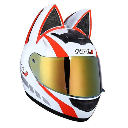 Cat Ear Full Face Motorcycle Helmet - Motorcycle Helmet - KEMiMOTO - Mad Fly Essentials