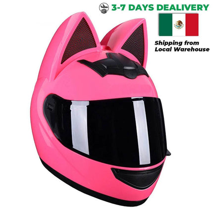 Motorcycle Cat Ear Full Face Helmet - Mad Fly Essentials