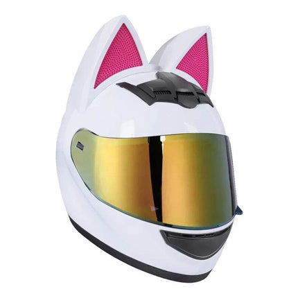 Cat Ear Full Face Motorcycle Helmet - Motorcycle Helmet - KEMiMOTO - Mad Fly Essentials