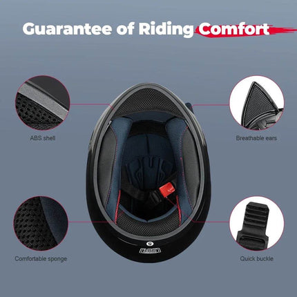 Cat Ear Full Face Motorcycle Helmet - Motorcycle Helmet - KEMiMOTO - Mad Fly Essentials