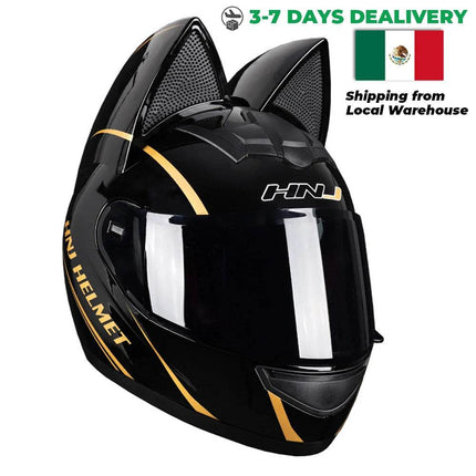 Motorcycle Cat Ear Full Face Helmet - Mad Fly Essentials