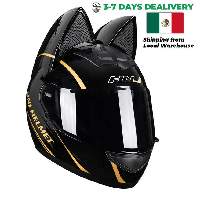 Motorcycle Cat Ear Full Face Helmet - Mad Fly Essentials