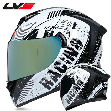 Double Visor 3D Dragon Motorcycle Helmet - Motorcycle Helmet - LVS - Mad Fly Essentials