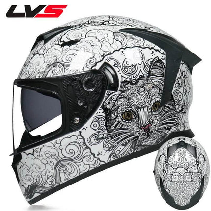 Double Visor 3D Dragon Motorcycle Helmet - Motorcycle Helmet - LVS - Mad Fly Essentials