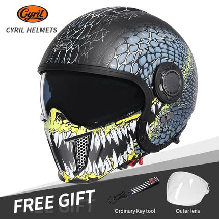Motorcycle Full Face 3/4 Joker Helmet - Mad Fly Essentials