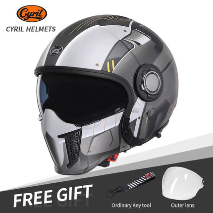 Full Face 3/4 Joker Motorcycle Helmet - Motorcycle Helmet - Cyril - Mad Fly Essentials