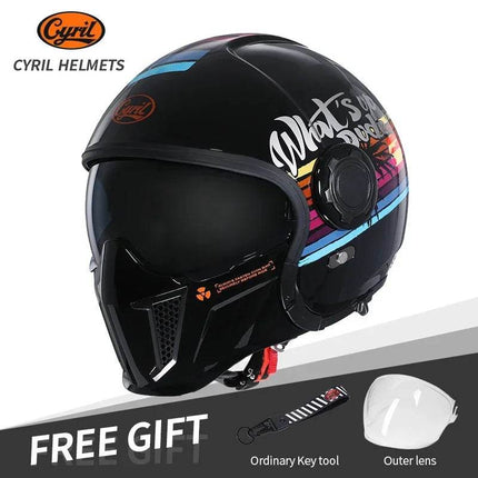 Full Face 3/4 Joker Motorcycle Helmet - Motorcycle Helmet - Cyril - Mad Fly Essentials