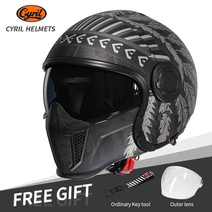 Full Face 3/4 Joker Motorcycle Helmet - Motorcycle Helmet - Cyril - Mad Fly Essentials