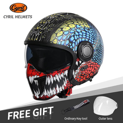 Motorcycle Full Face 3/4 Joker Helmet - Mad Fly Essentials