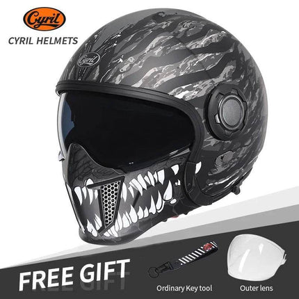 Motorcycle Full Face 3/4 Joker Helmet - Mad Fly Essentials