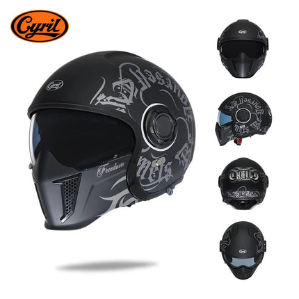 Motorcycle Helmet 3/4 Joker Full Face Helmet - Motorcycle Helmet - Cyril - Mad Fly Essentials
