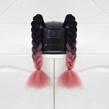 Motorcycle Helmet Braids Multicolor Ponytail Auto Essentials - Auto Essentials - MJMOTO - Mad Fly Essentials
