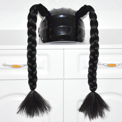 Motorcycle Helmet Braids Multicolor Ponytail - Mad Fly Essentials