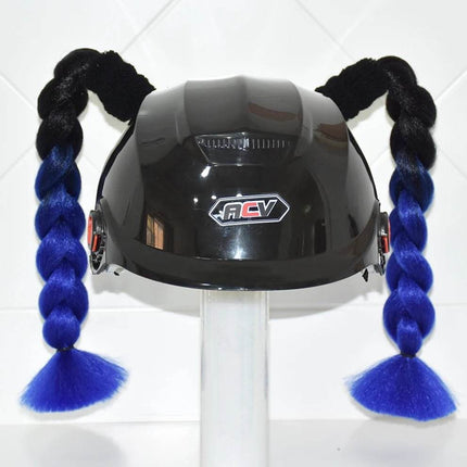 Motorcycle Helmet Braids Multicolor Ponytail Auto Essentials - Auto Essentials - MJMOTO - Mad Fly Essentials
