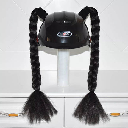 Motorcycle Helmet Braids Multicolor Ponytail - Mad Fly Essentials