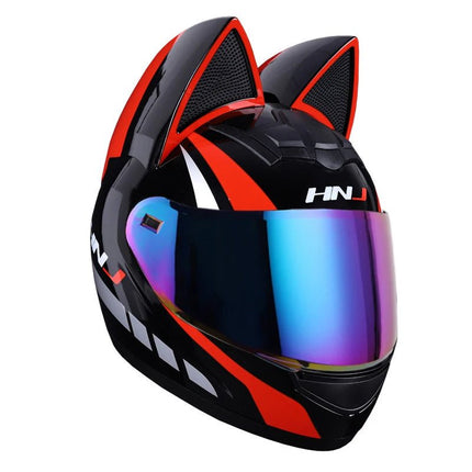 Motorcycle Helmet Cat Ear Full Face Helmet - Motorcycle Helmet - KEMiMOTO - Mad Fly Essentials