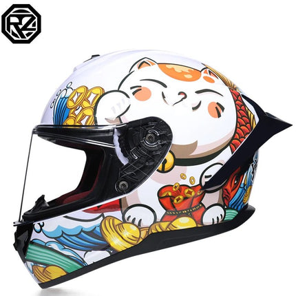 Motorcycle Helmet Cyril-966 DOT White Shell Riding Helmet - Motorcycle Helmet - Cyril - Mad Fly Essentials
