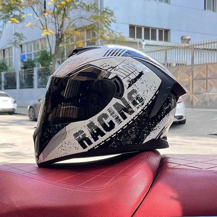 Motorcycle Helmet Double Visor 3D Dragon Helmet - Motorcycle Helmet - LVS - Mad Fly Essentials