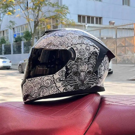 Motorcycle Helmet Double Visor 3D Dragon Helmet - Motorcycle Helmet - LVS - Mad Fly Essentials