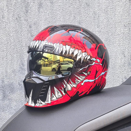 Motorcycle Helmet Double Visor 3D Dragon Helmet - Motorcycle Helmet - LVS - Mad Fly Essentials