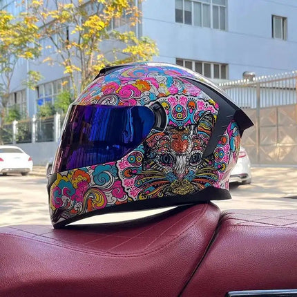 Motorcycle Helmet Double Visor 3D Dragon Helmet - Motorcycle Helmet - LVS - Mad Fly Essentials