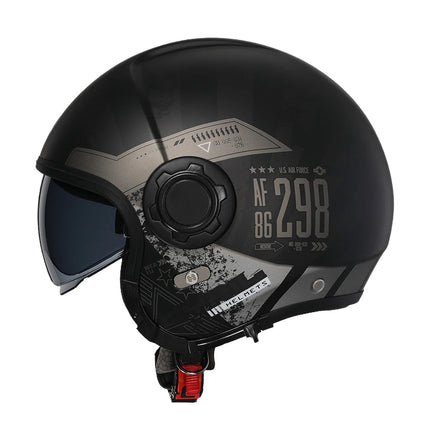 Motorcycle Helmet Double Visor Teeth Retro Helmet - Motorcycle Helmet - Cyril - Mad Fly Essentials