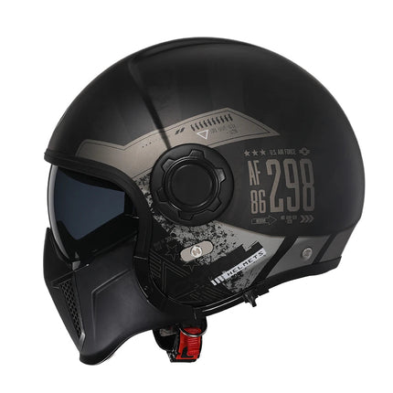 Motorcycle Helmet Double Visor Teeth Retro Helmet - Motorcycle Helmet - Cyril - Mad Fly Essentials