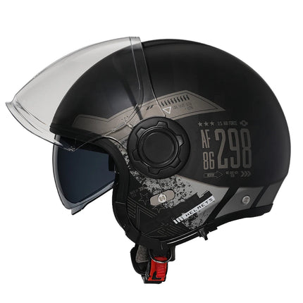 Motorcycle Helmet Double Visor Teeth Retro Helmet - Motorcycle Helmet - Cyril - Mad Fly Essentials
