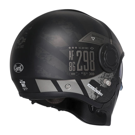 Motorcycle Helmet Double Visor Teeth Retro Helmet - Motorcycle Helmet - Cyril - Mad Fly Essentials