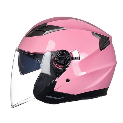 Motorcycle Helmet Half Face Double Lens Helmet - Motorcycle Helmet - Herobiker - Mad Fly Essentials