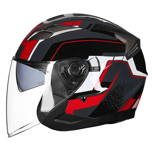 Motorcycle Helmet Half Face Double Lens Helmet - Motorcycle Helmet - Herobiker - Mad Fly Essentials