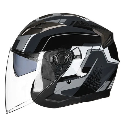 Motorcycle Helmet Half Face Double Lens Helmet - Motorcycle Helmet - Herobiker - Mad Fly Essentials