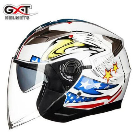 Motorcycle Helmet Half Face Double Lens Helmet - Motorcycle Helmet - Herobiker - Mad Fly Essentials