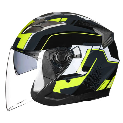 Motorcycle Helmet Half Face Double Lens Helmet - Motorcycle Helmet - Herobiker - Mad Fly Essentials
