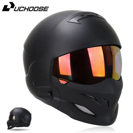 Motorcycle Helmet Half Predator Detachable Multi-purpose Helmet - Motorcycle Helmet - Kemimoto - Mad Fly Essentials