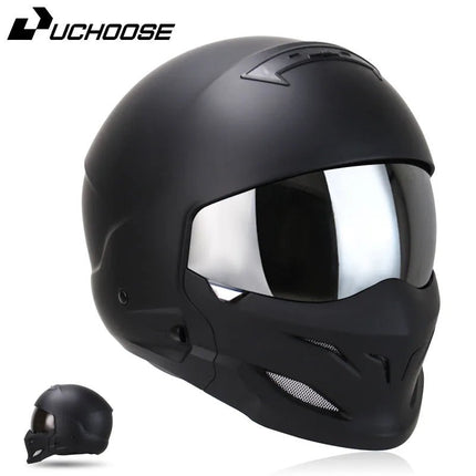 Motorcycle Helmet Half Predator Detachable Multi-purpose Helmet - Motorcycle Helmet - Kemimoto - Mad Fly Essentials