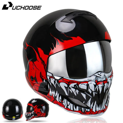 Motorcycle Helmet Half Predator Detachable Multi-purpose Helmet - Motorcycle Helmet - Kemimoto - Mad Fly Essentials