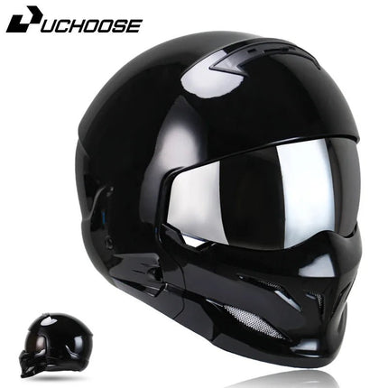 Motorcycle Helmet Half Predator Detachable Multi-purpose Helmet - Motorcycle Helmet - Kemimoto - Mad Fly Essentials