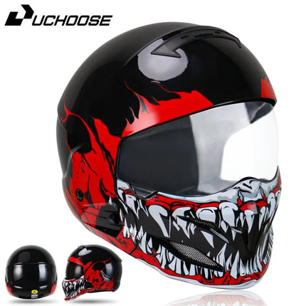 Motorcycle Helmet Half Predator Detachable Multi-purpose Helmet - Motorcycle Helmet - Kemimoto - Mad Fly Essentials