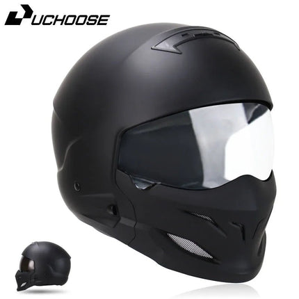 Motorcycle Helmet Half Predator Detachable Multi-purpose Helmet - Motorcycle Helmet - Kemimoto - Mad Fly Essentials