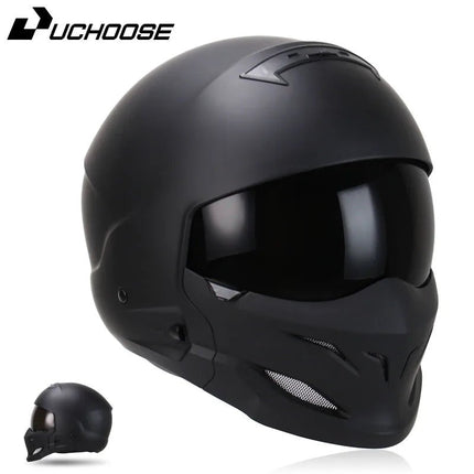 Motorcycle Helmet Half Predator Detachable Multi-purpose Helmet - Motorcycle Helmet - Kemimoto - Mad Fly Essentials