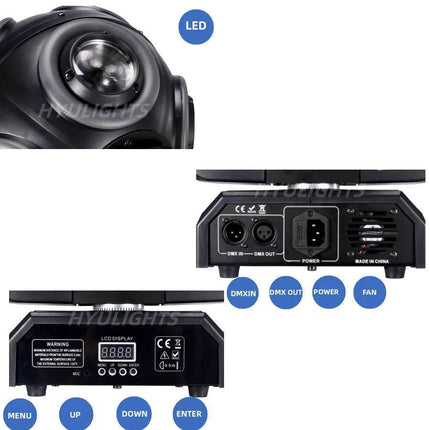 Moving Head 8x15W RGBW 4in1 Halo LED Party Light - LED Party Light - Alien - Mad Fly Essentials