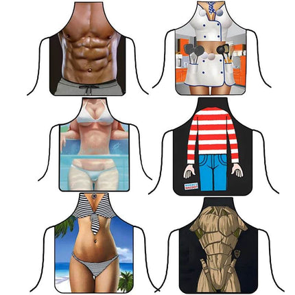 Muscle Man Woman Sexy Funny Kitchen Apron - Kitchen Apron - Sun Home - Mad Fly Essentials