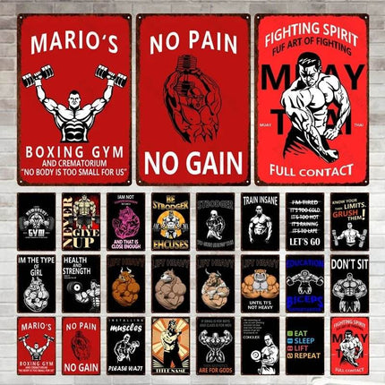 Muscle Training Fitness Sign Decor - Mad Fly Essentials